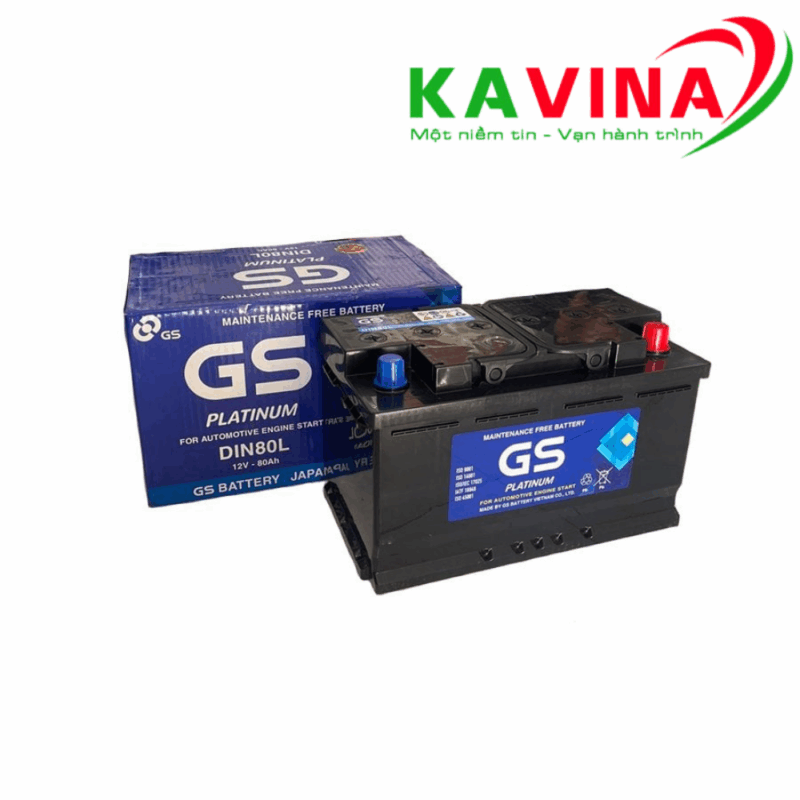 Bình ắc quy GS DIN80L (12V-80Ah)