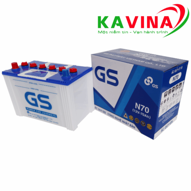 Bình ắc quy GS N70 (12V-70Ah)
