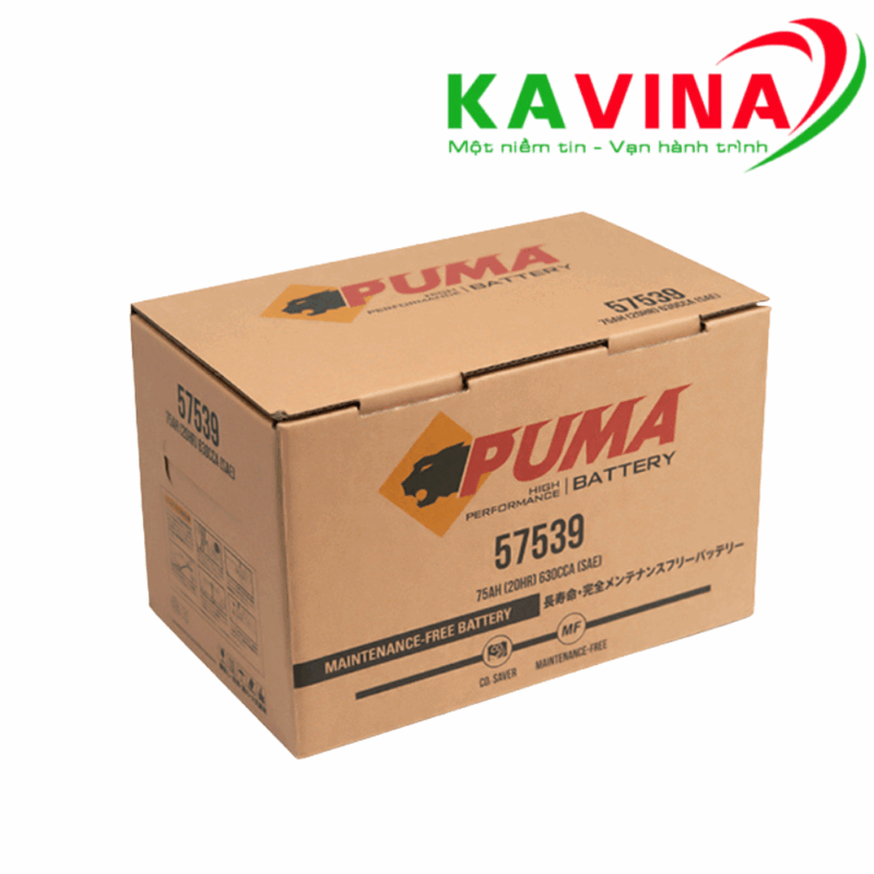 Bình ắc quy Puma 57539 DIN75L (12V-75Ah)