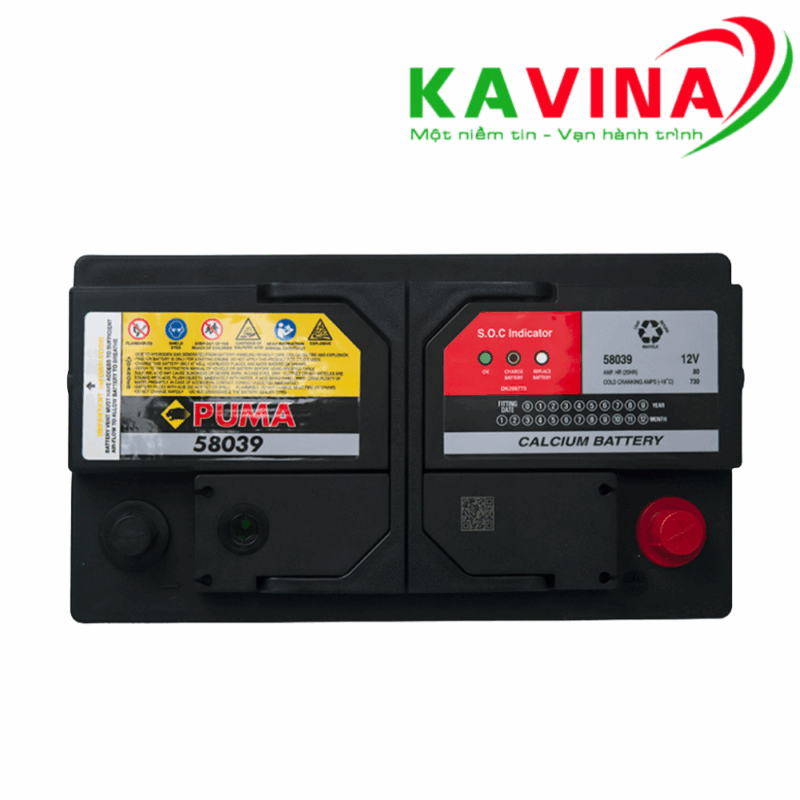 Bình ắc quy Puma 58039 DIN80L (12V-80Ah)
