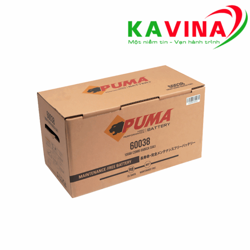 Bình ắc quy Puma 60038 DIN100L (12V-100Ah)