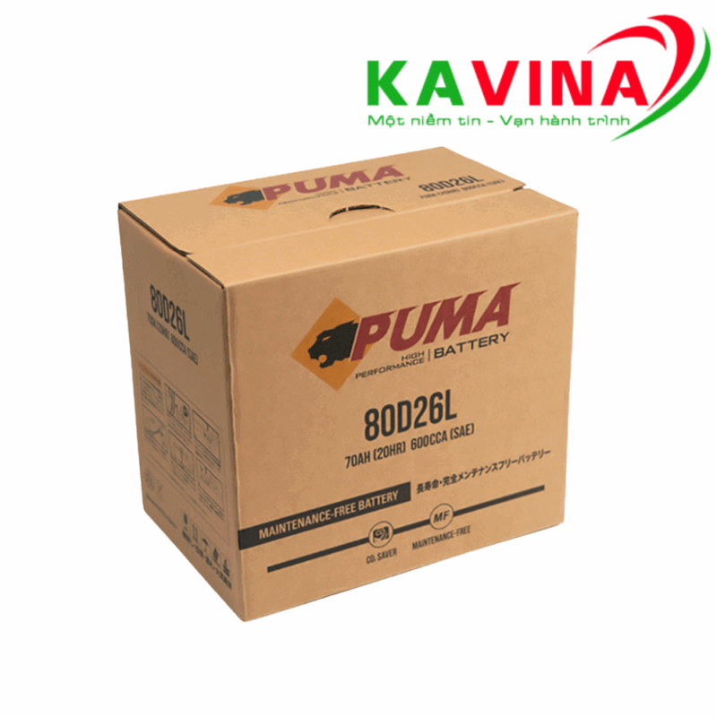 Bình ắc quy Puma 80D26L (12V-70Ah)