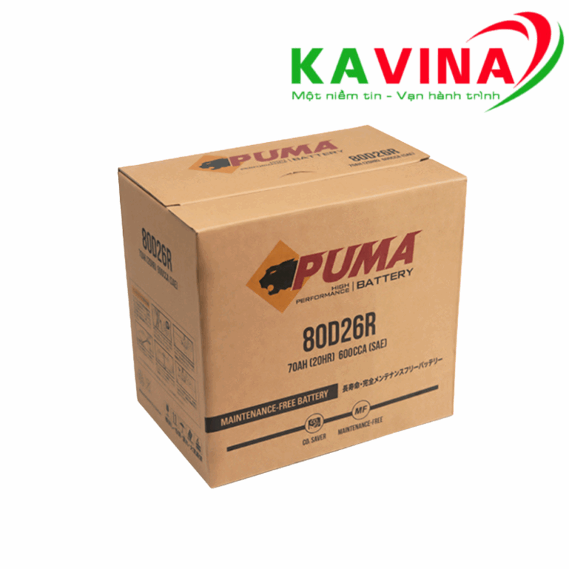 Bình ắc quy Puma 80D26R (12V-70Ah)