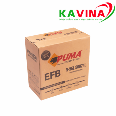 Bình ắc quy Puma EFB N-55L 80B24L (12V-55Ah)