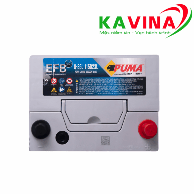 Bình ắc quy Puma EFB Q-85L 115D23L (12V-70Ah)