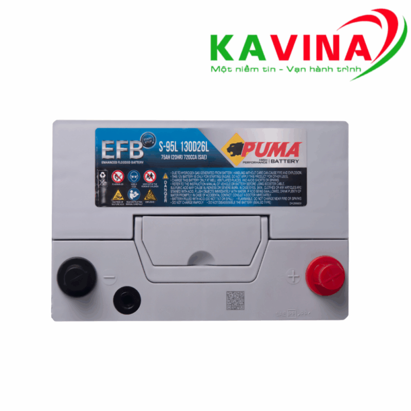 Bình ắc quy Puma EFB S-95 130D26L (12V-75Ah)
