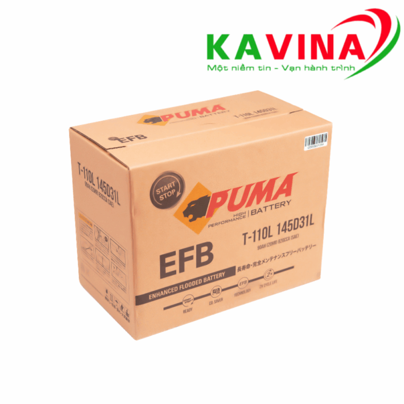 Bình ắc quy Puma EFB T-110 145D31L (12V-90Ah)