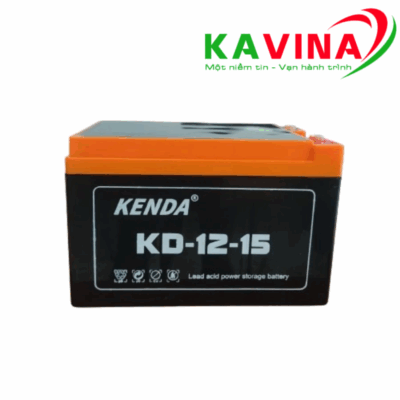 Bộ 4 bình ắc quy xe đạp điện Kenda KD12-15 (48V-15Ah)
