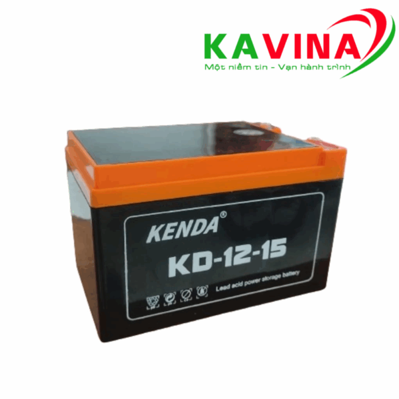 Bộ 4 bình ắc quy xe đạp điện Kenda KD12-15 (48V-15Ah)