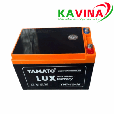 Bộ 4 bình ắc quy xe đạp điện Yamato Luxury YMT12-16 (48V-16Ah) Cao cấp