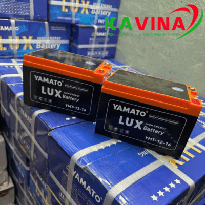 Bộ 4 bình ắc quy xe đạp điện Yamato Luxury YMT12-16 (48V-16Ah) Cao cấp
