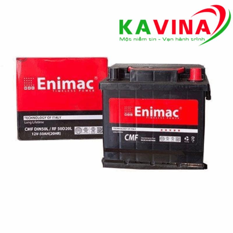 Bình ắc quy Enimac DIN50L-RF50D20L (12V-50Ah)