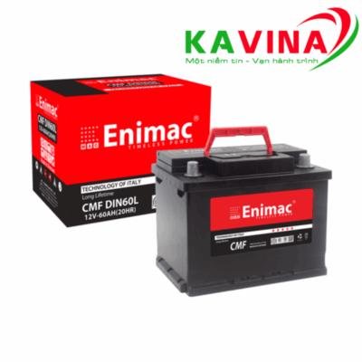 Bình ắc quy Enimac DIN60L-LBN (12V-60Ah)