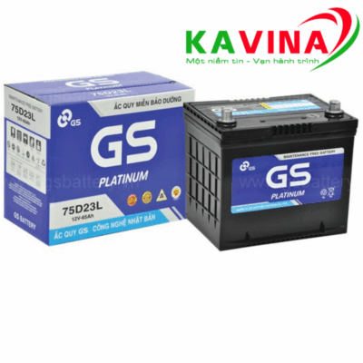 Bình ắc quy GS 75D23L (12V-65Ah)