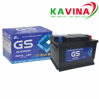 Bình ắc quy GS DIN70L-LBN (12V-70Ah)