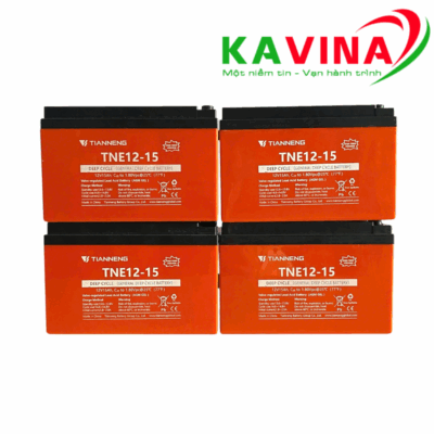 Bộ 4 bình ắc quy xe đạp điện Thiên Năng TNE12-15 (48V-15Ah) Cao cấp