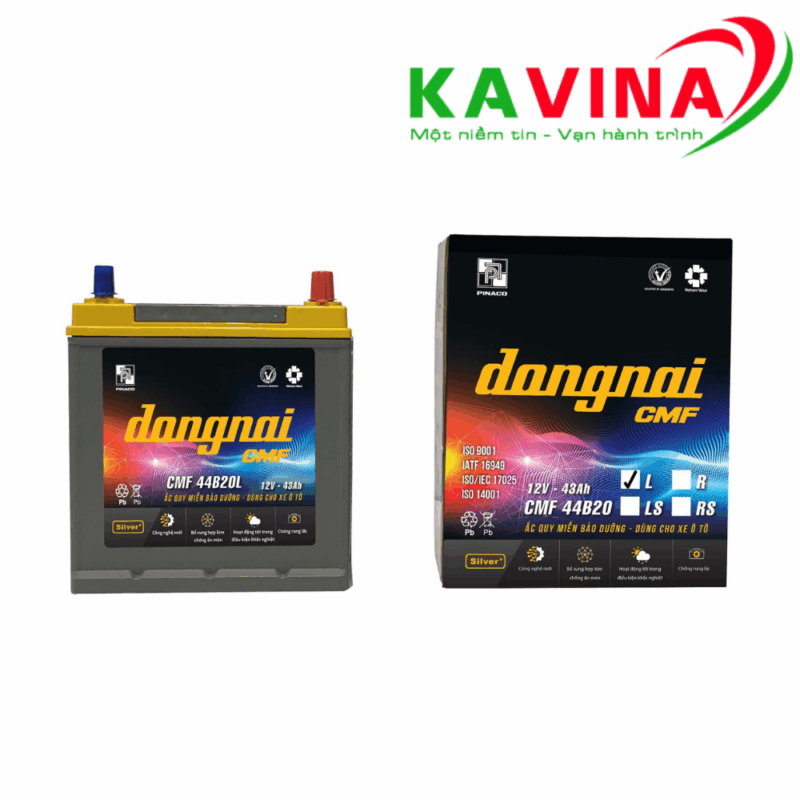 Bình ắc quy Đồng Nai CMF 44B20L (12V-43Ah)