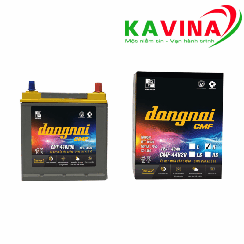 Bình ắc quy Đồng Nai CMF 44B20R (12V-43Ah)