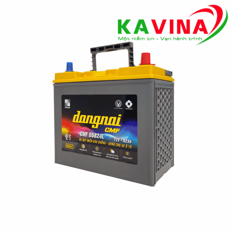 Bình ắc quy Đồng Nai CMF 55B24L (12V-52Ah)
