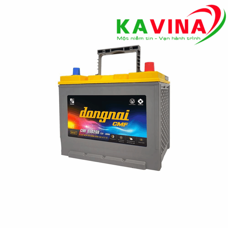 Bình ắc quy Đồng Nai CMF 55D26R (12V-60Ah)