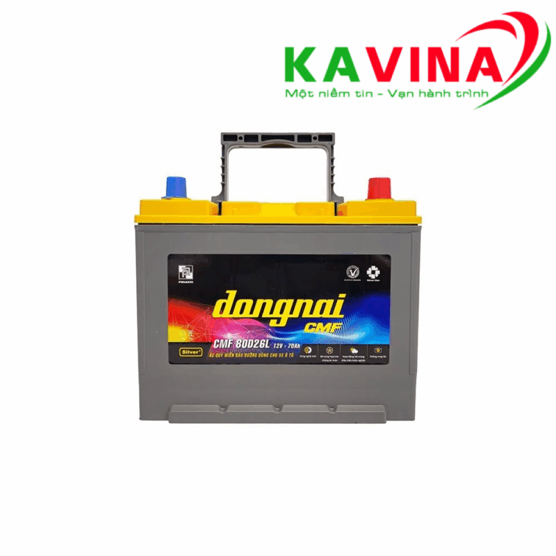 Bình ắc quy Đồng Nai CMF 80D26L (12V-70Ah)
