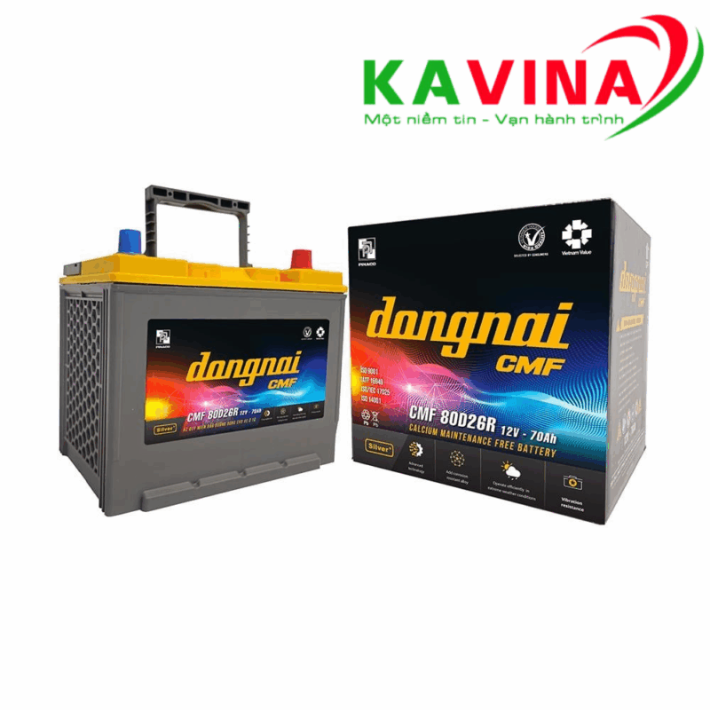 Bình ắc quy Đồng Nai CMF 80D26R (12V-70Ah)