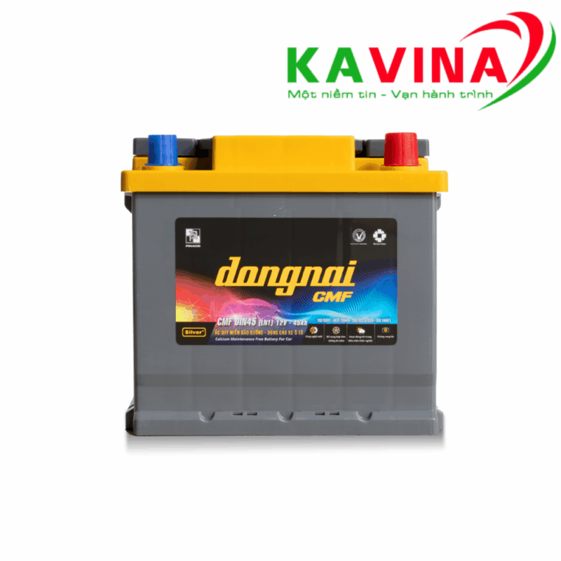 Bình ắc quy Đồng Nai CMF DIN45 LN1 (12V-45Ah)