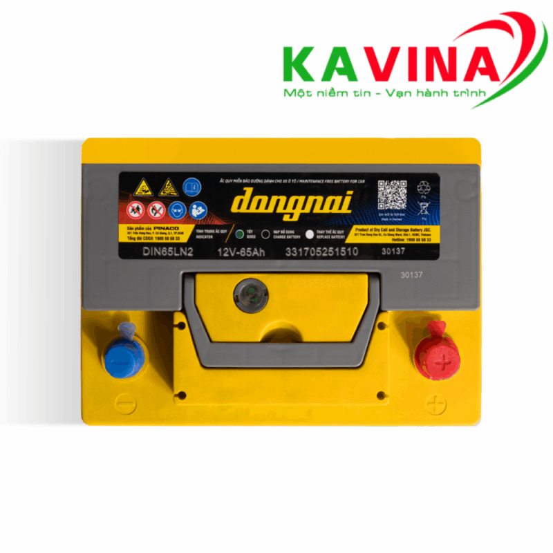 Bình ắc quy Đồng Nai CMF DIN65 LN2 (12V-65Ah)