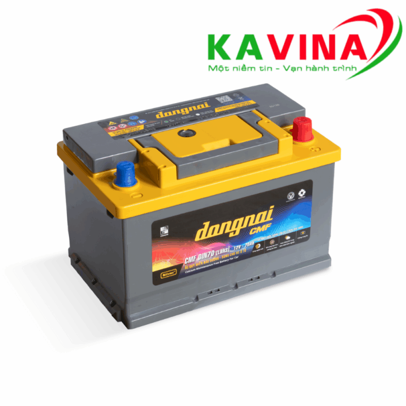 Bình ắc quy Đồng Nai CMF DIN70 LBN3 (12V-70Ah)