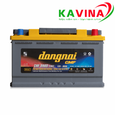 Bình ắc quy Đồng Nai CMF DIN80 LN4 (12V-80Ah)
