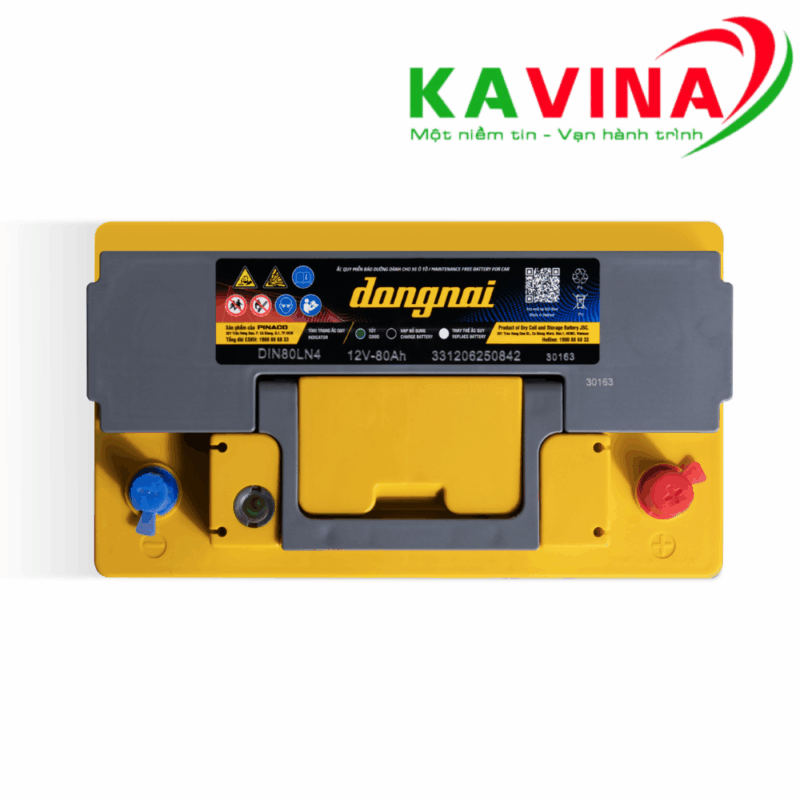 Bình ắc quy Đồng Nai CMF DIN80 LN4 (12V-80Ah)