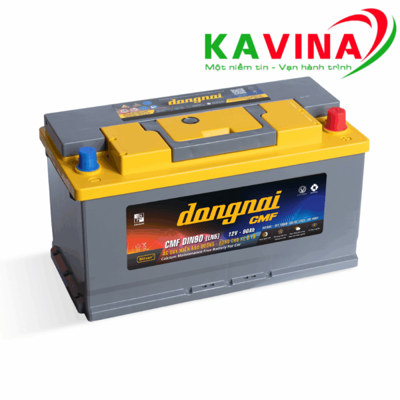 Bình ắc quy Đồng Nai CMF DIN90 LN5 (12V-90Ah)