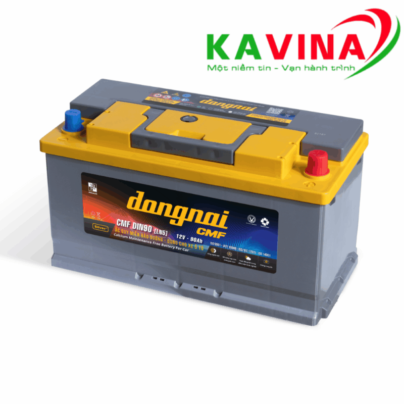 Bình ắc quy Đồng Nai CMF DIN90 LN5 (12V-90Ah)