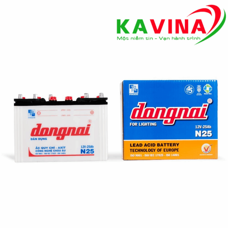 Bình ắc quy Đồng Nai N25 (12V-25Ah)