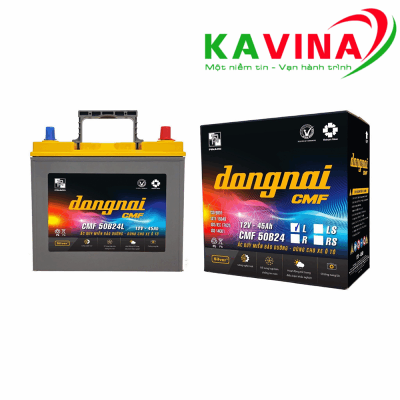 Bình ắc quy Đồng Nai CMF 50B24L (12V-45Ah)